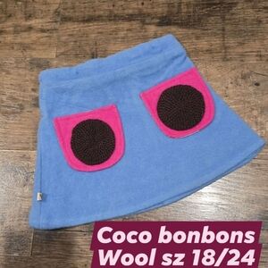 Coco bonbons baby girl wool skirt sz 18/24 months